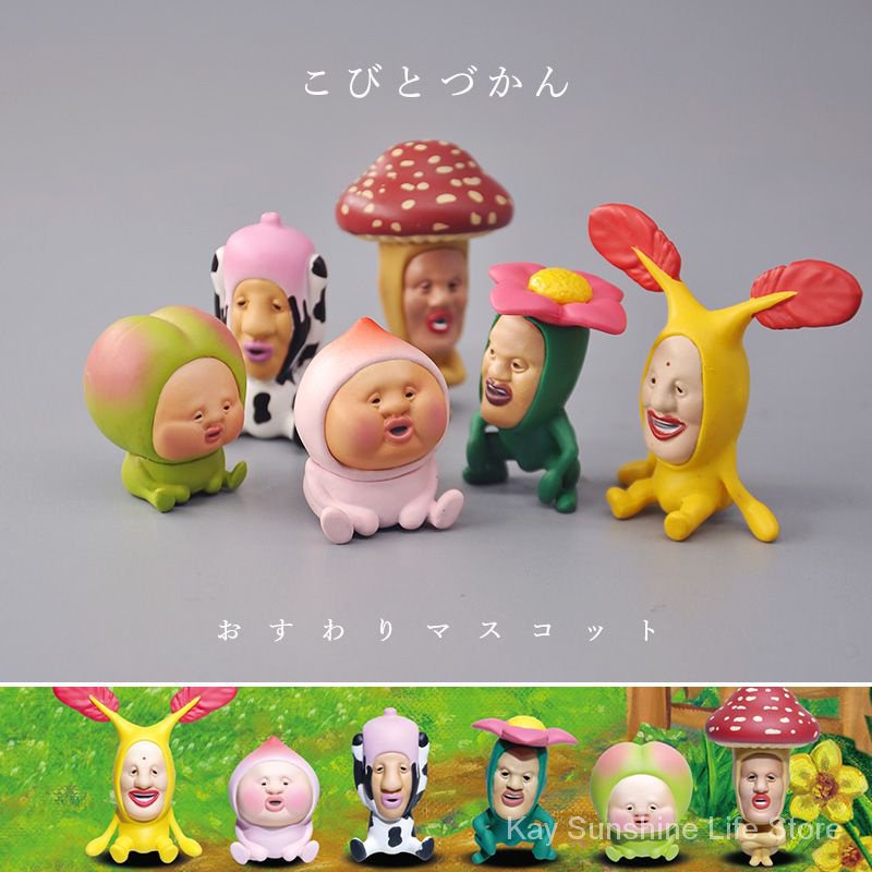 Qualia Fart Peach-kun Farm Elf Capsule โมเดลฟิกเกอร์ รูปปั้นทราย ของเล่นสําหรับเด็ก
