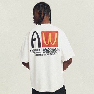 Mcdonald&amp;#039;s เสื้อยืดแขนสั้น สําหรับผู้ชาย &amp;#039เสื้อท็อป ทรงหลวม สไตล์อเมริกัน