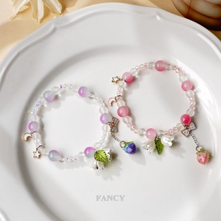 Fancy HOSTY ใหม่ สร้อยข้อมือ เชือกยางยืด ลูกปัดคริสตัล ดอกเดซี่ โบฮีเมียน หลากสี แฮนด์เมด สไตล์เกาหลี สําหรับผู้หญิง