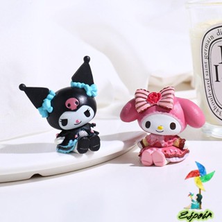 ESPO ตุ๊กตาฟิกเกอร์ My Melody DIY สําหรับตกแต่งเค้ก จํานวน 5 ชิ้น ต่อชุด