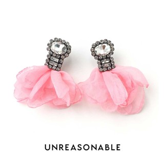 ต่างหู สีชมพู ต่างหูคลิป ต่างหูก้านเงินแท้ น้ำหนักเบา สวยใส่สบาย Unreasonable Accessories UA0717-03