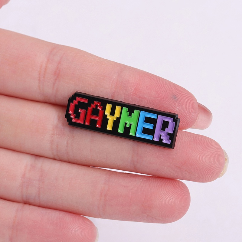 Gaymer เข็มกลัดโลหะ รูปตัวอักษร LGBT Gay สีรุ้ง สร้างสรรค์ ของขวัญ สําหรับตกแต่งเสื้อผ้า กระเป๋าเป้สะพายหลัง