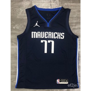 เสื้อกีฬาบาสเก็ตบอล ลายทีม nba Jersey Dallas Mavericks 77 # Doncic สีน้ําเงินเข้ม 2021 975462