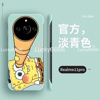 Realme11pro + เคสโทรศัพท์ realme 11 Pro + SpongeBob SquarePants การ์ตูนสร้างสรรค์ ไร้ขอบ เคสป้องกัน