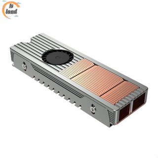 【IS】หม้อน้ําระบายความร้อน M.2 Nvme Air-cooled Ssd ฮีทซิงค์ทองแดง อลูมิเนียม พร้อมพัดลมระบายความร้อน 2280