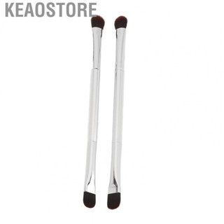 Keaostore Eyeshadow Brush Set  Silver Portable Makeup  Double Ended 2pcs Soft Hair Ergonomic for  Rooms