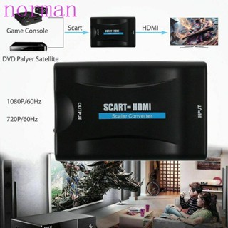 Norman อะแดปเตอร์แปลงสายเคเบิล HDMI เป็น HDMI 1080P เป็น HDMI สีดํา