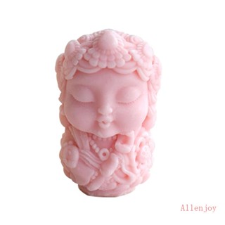 Joy แม่พิมพ์เรซิ่น รูปเจ้าแม่กวนอิม สําหรับทําเทียนหอม ยิปซั่ม DIY