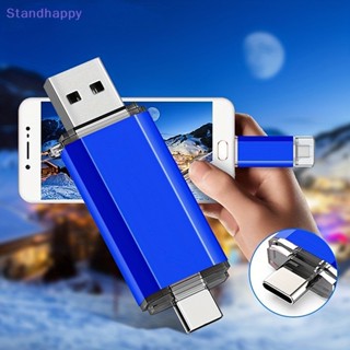 Standhappy ใหม่ แฟลชไดรฟ์ USB Type C OTG 128GB 64GB ความเร็วสูง 64GB 128GB 2 in 1