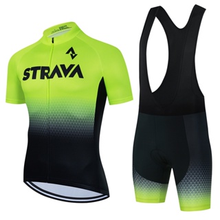 Strava Ropa Ciclismo เสื้อกีฬาแขนสั้น เหมาะกับฤดูร้อน สําหรับผู้ชาย เหมาะกับการขี่จักรยานเสือภูเขา