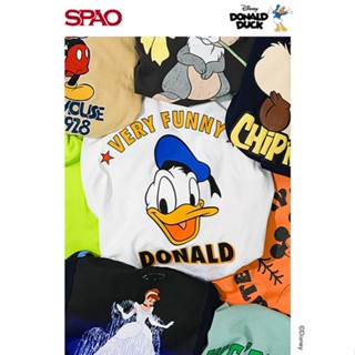 เสื้อยืดแขนสั้นลําลอง พิมพ์ลาย Disney Co-Branded แฟชั่นฤดูร้อน สําหรับคู่รัก SPRLC24D01