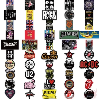 100Pcs/Set ❉ Mixed Rock Band . Rock'n'Roll Art Series 01 Stickers ❉ Waterproof DIY Fashion Decals Doodle Stickers