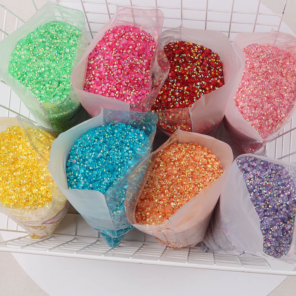 พลอยเทียมเรซิ่น AB ประดับลูกปัดคริสตัล ขนาดใหญ่ สําหรับแก้วน้ํา ขวดน้ํา