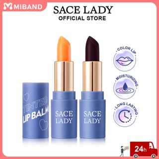 พร้อมส่ง Sace Lady ลิปสติกลิปกลอส Waterproof Laong Lasting Moisturizing Natural Dry Cracking Prevention Temperature Change Lip Balm Lip Care Female Makeup