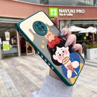 เคสโทรศัพท์มือถือแบบแข็ง ใส บาง กันกระแทก ลายการ์ตูนเด็กผู้หญิงชานม สําหรับ Infinix Note 7 X690