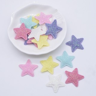 แผ่นผ้ากลิตเตอร์ รูปดาว ขนาด 25 มม. สําหรับตกแต่งเสื้อผ้า งา…