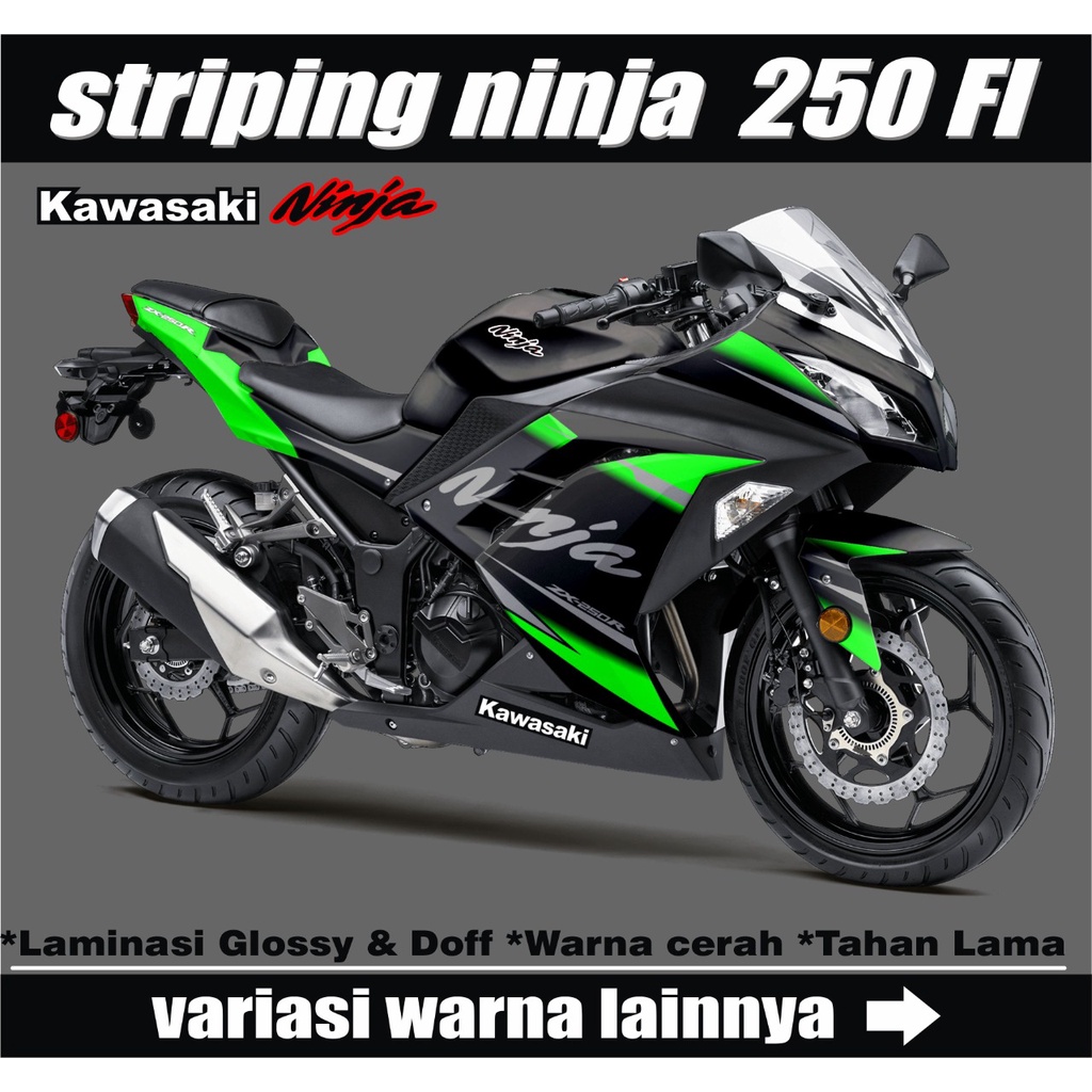 Kawasaki Ninja 250 Fi Graphic Ninja Sticker/Ninja Motorcycle Striping Fi 250 Old