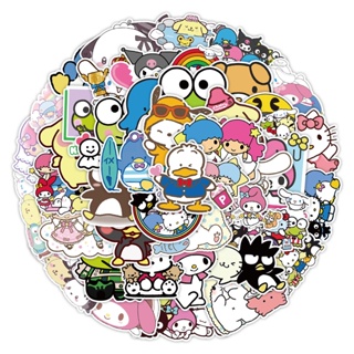 สติกเกอร์ PVC ลายการ์ตูน Sanrio น่ารัก กันน้ํา สําหรับติดตกแต่ง เก็บสะสม มี 50 ชิ้น