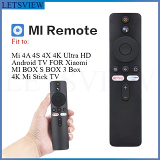 Letsview (EDITION 4 B70) XMRM-00A XMRM-006 รีโมตควบคุมด้วยเสียง สําหรับ Mi 4A 4S 4X 4K Ultra HD Android TV Xiaomi Mi Box S Box 3 กล่อง 4K Mi Stick TV