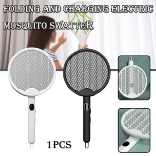 2 in 1 Bug Zapper Racket Foldable Electric Fly Swatter Rechargeable Fly Zapper