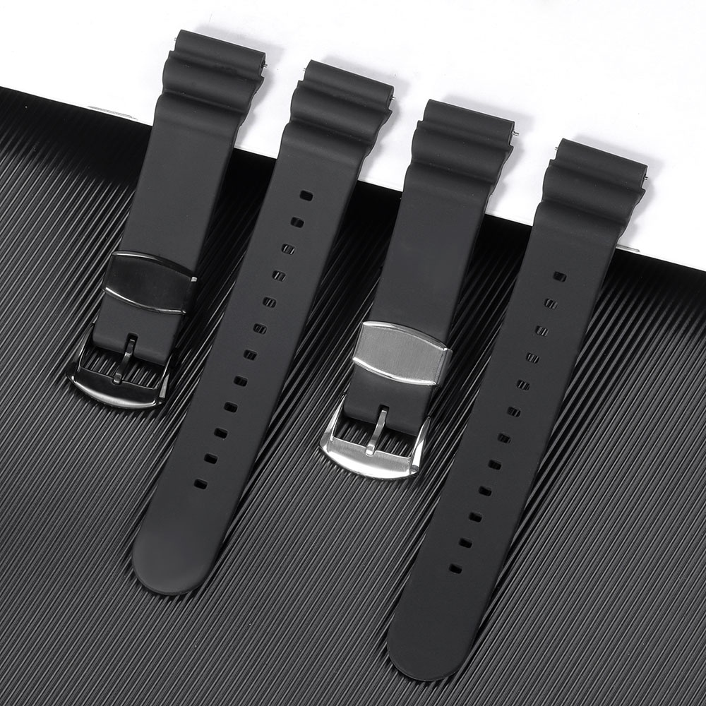สายนาฬิกาข้อมือซิลิโคน Seiko 20 มม. 22 มม. กันน้ํา สําหรับผู้ชาย