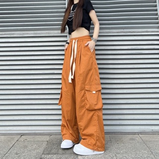 Moon  กางเกงขายาว คาร์โก้ กางเกง เชือกอเมริกันคลาสิค Cargo pants 2023 NEW 080712 ทันสมัย คุณภาพสูง Chic Trendy A20M011 36Z230909