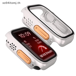 Xotomj เคสกันชนหน้า หลัง PC แบบแข็ง สําหรับ IOS Watch 44 มม. 45 มม. iwatch 8 7 6 5 4 Change To Ultra TH