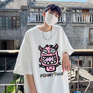 Leosoxs  เสื้อยืดผู้ชาย เสื้อยืดชาย oversize คอกลม แขนสั้น แฟชั่นยอดนิยม Korean 2023NEW JUL1913 Trendy ทันสมัย คุณภาพสูง Korean Style C98A69T 36Z230909