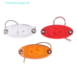 Trillioncatalpa ไฟหรี่ Led 3 ดวง 12v 24v สําหรับติดด้านข้างรถบรรทุก รถพ่วง คาราวาน