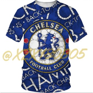 (ทั้งหมดในสต็อก Xzx180305) ใหม่ เสื้อยืด ลายฟุตบอล chelse FC 3D 20