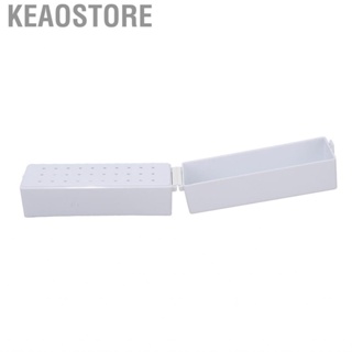 Keaostore Dustproof Nail Drill Bits Holder Polish Head Storage Box 30/48Holes Tools Grinding Container