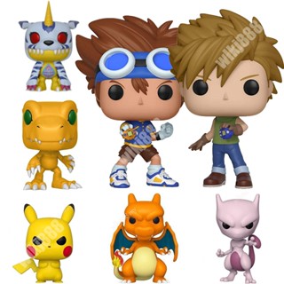 โมเดลฟิกเกอร์ อนิเมะ Funko POP Digimon Adventure Gabumon Agumon Yagami Taichi Ishida Yamato Pocket Monsters Pikachu Bulbasaur Charmander สําหรับเก็บสะสม