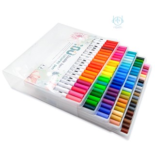 [mjia] ชุดปากกามาร์กเกอร์ 100 สี สําหรับเด็ก และผู้ใหญ่ วาดภาพระบายสี