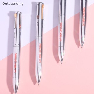 Outstanding al 4 In 1 เครื่องสําอาง ปากกาลูกลื่น ดินสอเขียนคิ้ว กันน้ํา กันเหงื่อ 4 สี