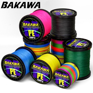 Bakawa สายเอ็นตกปลา PE แบบถัก แข็งแรงมาก 8 เส้น 4 เส้น x PE