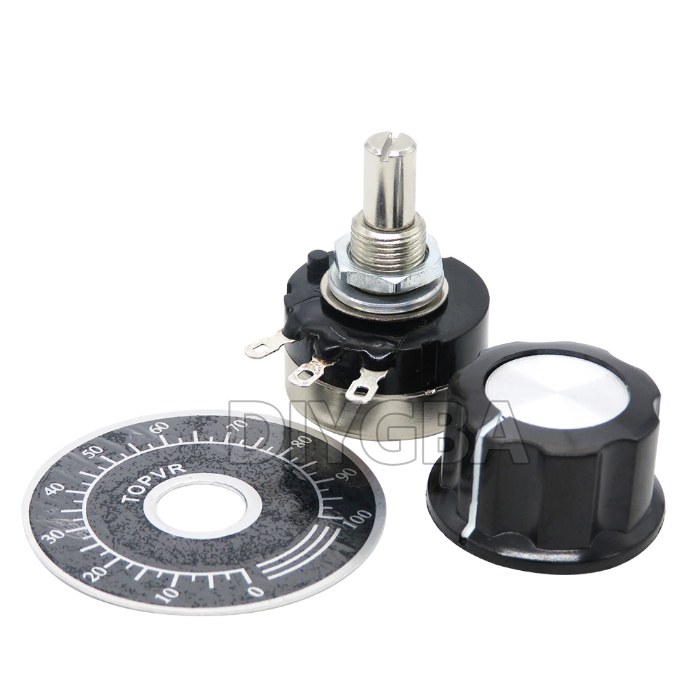 Rv24yn20s โพเทนชิโอมิเตอร์แบบหมุน ฟิล์มคาร์บอน 1K 2K 5K 10K 20K 50K 100K 1M โอห์ม พร้อมลูกบิด A03 1 ชุด (3 ชิ้น) - รูปที่ 3