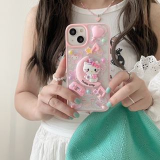 เคสโทรศัพท์มือถือแบบแข็ง ลายการ์ตูนแมว 3D สีชมพู สําหรับ iPhone 14promax 11 12 12pro 12promax 13 13pro 13promax 14 14pro 11