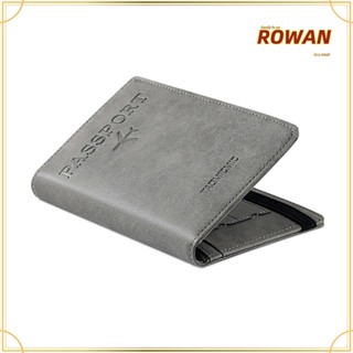 Rowans กระเป๋าใส่หนังสือเดินทาง หนัง PU บางพิเศษ มีซิป อเนกประสงค์ แบบพกพา สําหรับผู้ชาย และผู้หญิง