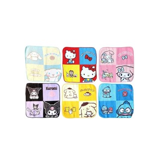 ผ้าเช็ดหน้า SANRIO - มีทั้งหมด 6 ลาย - แพ๊คละ 6 ชิ้น (หยิบคละลาย) - ขนาด 20×20 cm