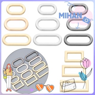 MIHAN Metal D Ring Buckle Belt Handle Leather Craft Clasp Detachable DIY Bag Strap Accessories Shoulder Webbing Buckle Open Screw/Multicolor