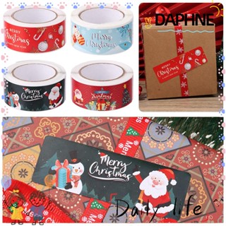 Daphne สติ๊กเกอร์ซานตาคลอสลายต้นคริสต์มาสสําหรับตกแต่งสมุดภาพ 120ชิ้น/ม้วน