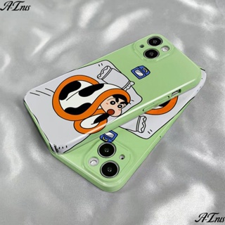 เคสโทรศัพท์มือถือแบบฟิล์มแข็ง ลายการ์ตูนชินจัง สําหรับ Iphone 14promax 13 12 11 xs 7 8p TAJX