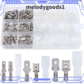 Melodygoods1 หางปลาเชื่อมต่อสายไฟ ตัวผู้ ตัวเมีย 2.8 มม. 4.8 มม. 6.3 มม. สําหรับอุปกรณ์ไฟฟ้า 315 ชิ้น