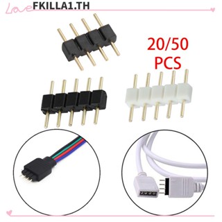 FACCFKI อะแดปเตอร์ปลั๊กทองแดง ตัวผู้ ไร้บัดกรี สําหรับ Rgb 3528 5050 Smd 4Pin 5Pin 20 50 ชิ้น