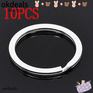 OKDEALS พวงกุญแจ ตะขอสเตนเลส แบบแยก มีประโยชน์ สําหรับท่องเที่ยว 10 ชิ้น