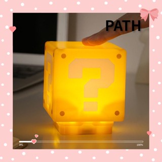 Path โคมไฟกลางคืน LED ชาร์จ USB พลาสติก ลายอิฐน่ารัก ขนาด 10 ซม. สําหรับเด็ก