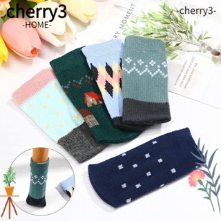 Cherry3 ผ้าคลุมขาเก้าอี้ ทนต่อการเสียดสี สําหรับบ้าน 4 ชิ้น ต่อชุด