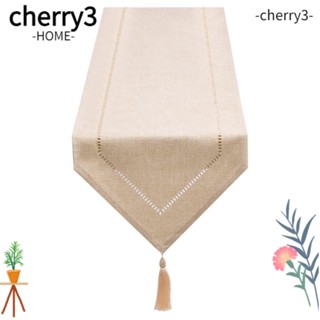 CHERRY3 ผ้าปูโต๊ะผ้าลินิน สีเบจ ขนาด 12 X 110 นิ้ว สไตล์โมเดิร์น สําหรับร้านอาหาร