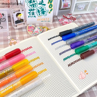 Maud ปากกามาร์กเกอร์ อะคริลิค 12 สี สําหรับวาดภาพ บนผ้าใบ แก้ว พอร์ซเลน DIY EN