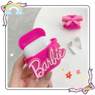 Barbie เคสหูฟังบลูทูธ ซิลิโคน จี้ตุ๊กตาการ์ตูนอนิเมะบาร์บี้ JUNE Kawaii สําหรับผู้หญิง